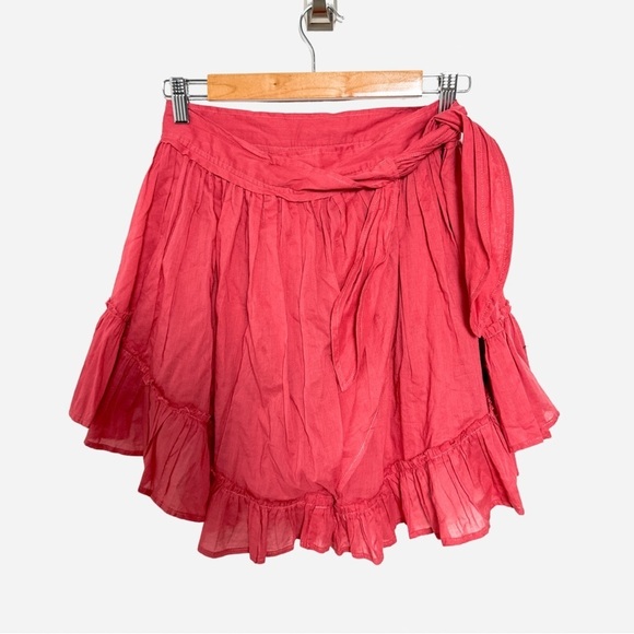 Free People Intimately Pink Ruffle Bloomer Cotton Gauze Shorts Size small - Picture 1 of 7